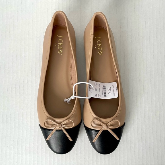 *NWT* J. Crew Ballet Flats with Cap Toe & Bow Slip-On / Flats - Picture 6 of 14